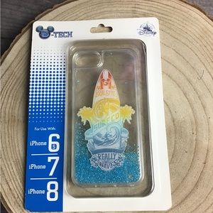 Disney Parks D-tech Mickey Mouse surfboard iPhone case for 6S, 7, 8 -NEW